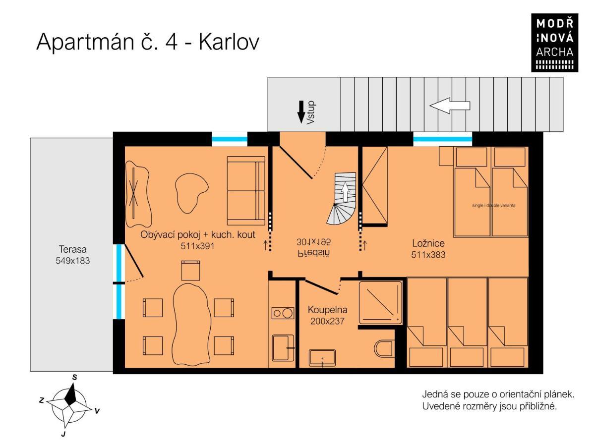 Apartmany Modrinova Archa S Privatni Saunou Vaclavov u Bruntalu Exterior photo